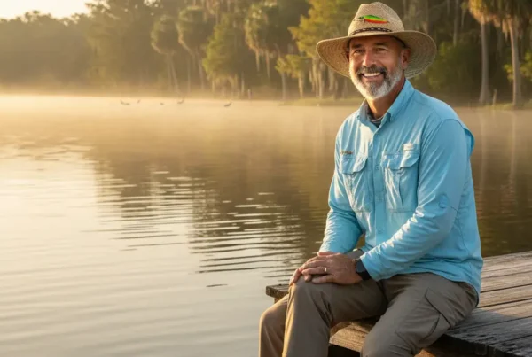 Man relieved from knee pain after stem cell therapy in Astatula, Florida.