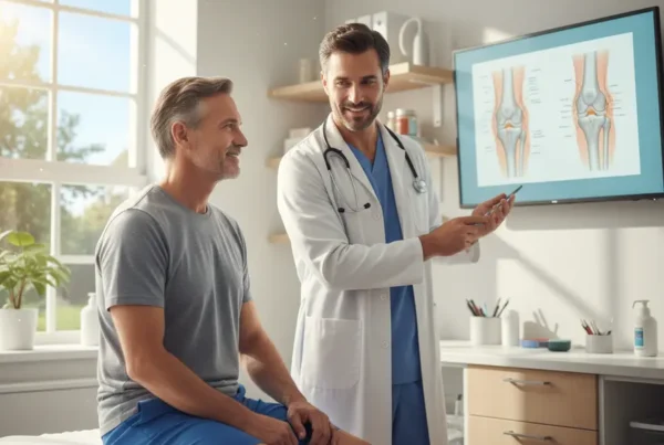 Patient in St. Cloud area discusses non-surgical stem cell therapy for knee pain.